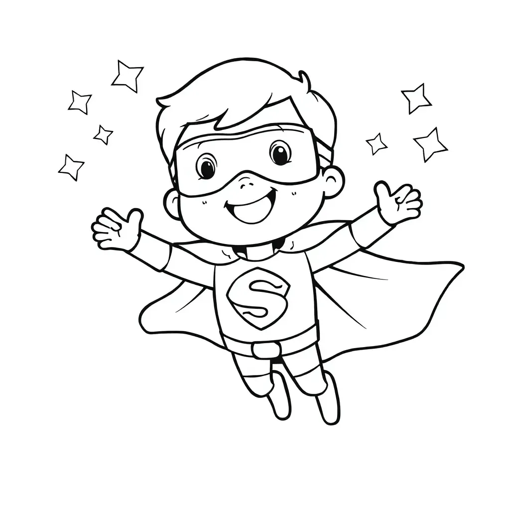 Cartoon Coloring Page 1