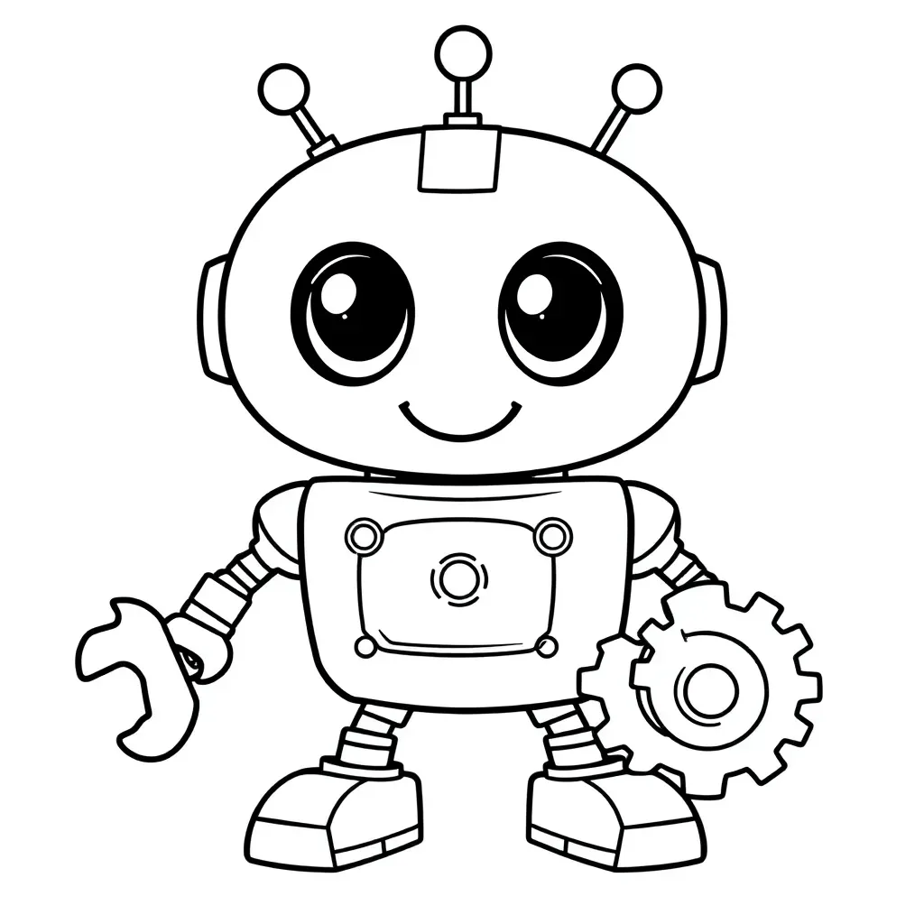 Cartoon Coloring Page 4